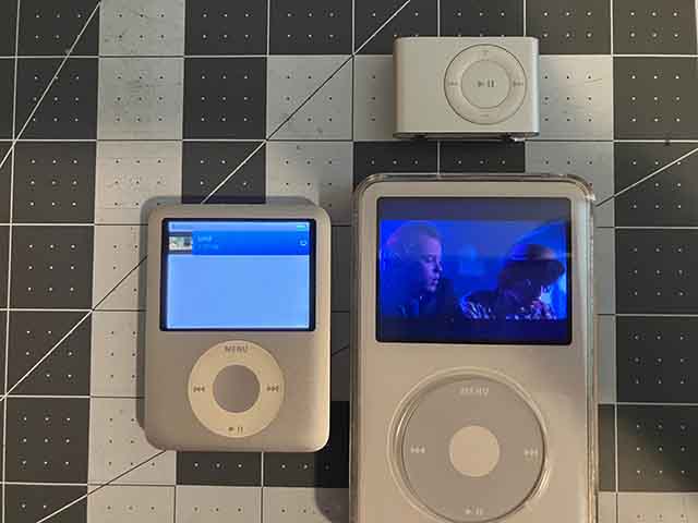 video trying to be played on all 3 devices, the shuffle didnt want to do it